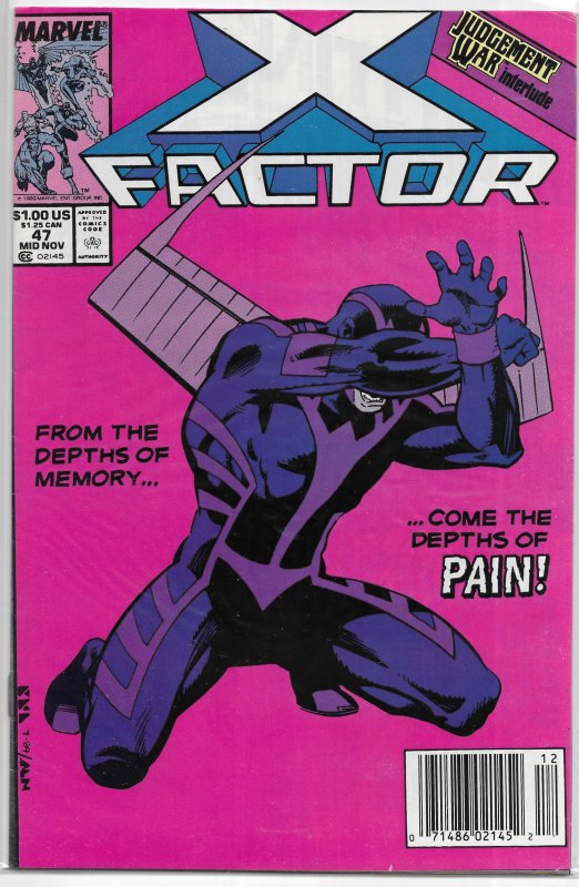 X-Factor (vol. 1, 1986) # 47 VG/FN (Judgment War int.) Dwyer, Archangel