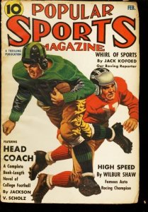 POPULAR SPORTS 1940 FEB FOOTBALL INDY 500 WILBUR SHAW FR/G