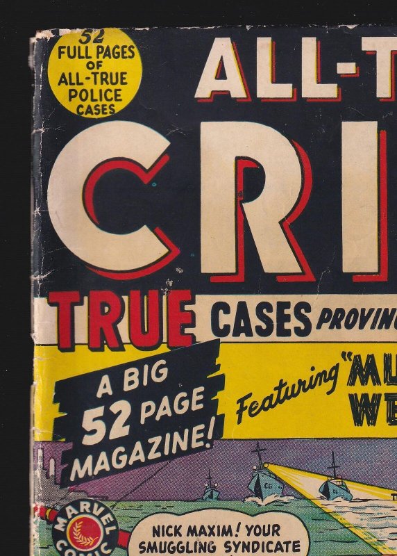 All-True Crime #38 3.0 GD/VG Atlas Comic - May 1950