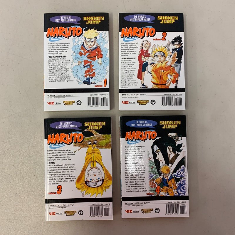 Naruto Vol 1-4 Paperback Masashi Kishimoto 