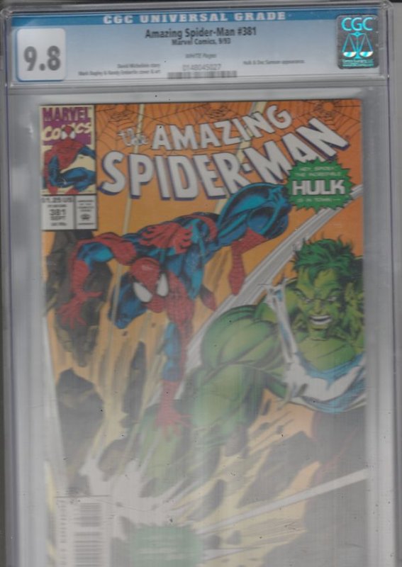 Amazing Spider-Man CGC #381 (Sep-93) NM+ High-Grade Spider-Man