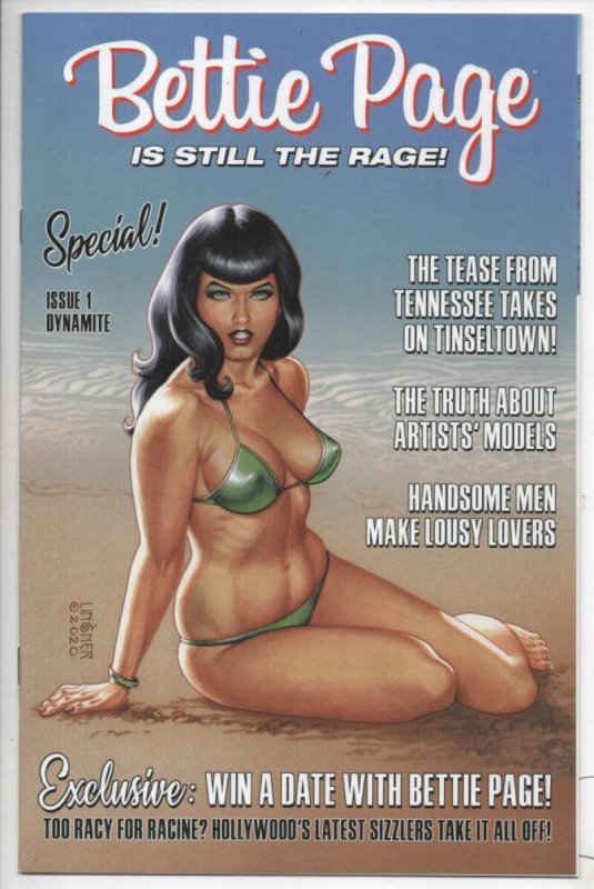 BETTIE PAGE #1 C, NM, Linsner, 2020 V3, Betty, more in store