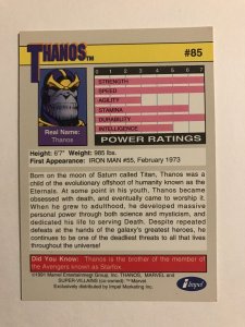 THANOS #85 : Marvel Universe 1991 Series 2 card; Impel, KEY, NM/M Hi Grade