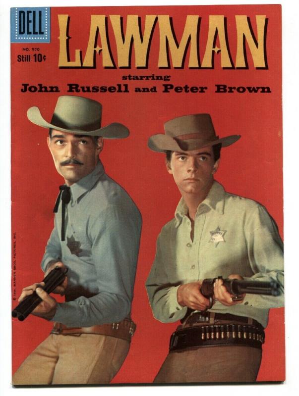 Lawman- Four Color Comics #970 1958- Western Photo cover VF+
