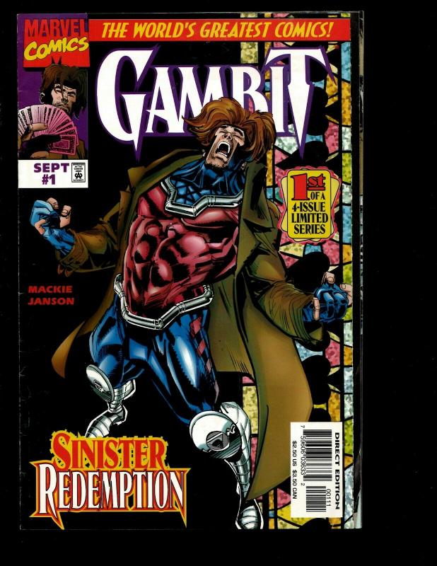 Lot Of 11 Gambit Marvel Comics # 1 2 3 1 2 3 4 6 7 8 9 Limited Series X-Men EK10