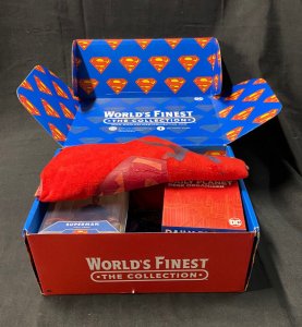 WORLD'S FINEST COLLECTION SUPERMAN LOOT CRATE W/ BLANKET,  FIGURE + MORE
