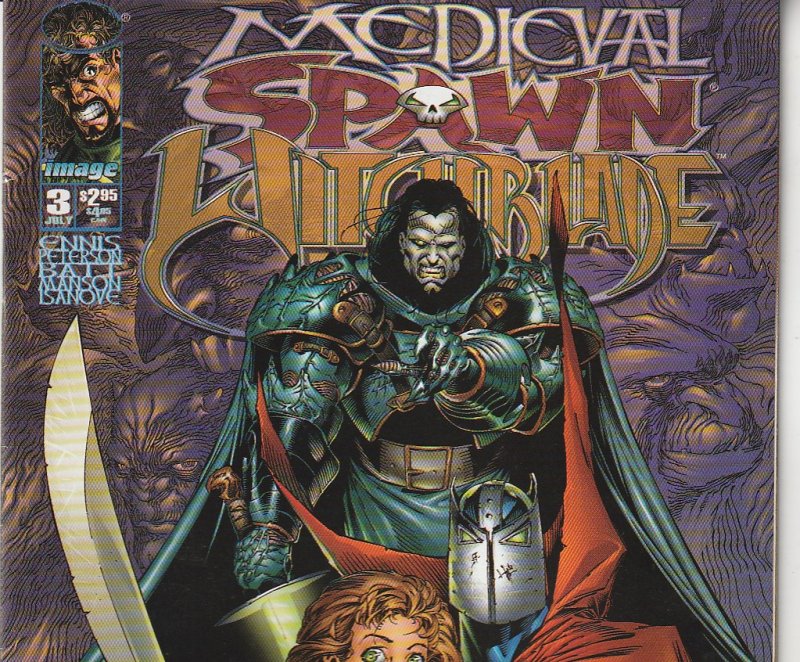 Medieval Spawn/Witchblade(1996)# 3  Preacher writer, Garth Ennis !