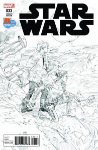 STAR WARS #33 (2017) MIKE MAYHEW | SDCC | LTD 5000 | BLACK & WHITE SKETCH