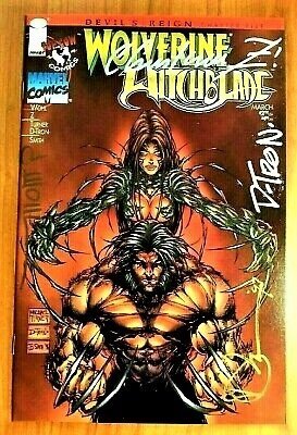 Wolverine Witchblade #5A (1997) Sign by Wohl, Chistina Z, D-Tron, Turner MINT