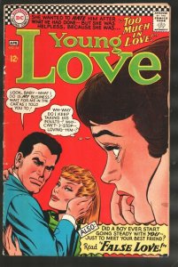 YOUNG LOVE #54 1966-DC-False Love-glossy cover-Centerfold loose but complet...