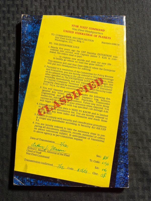 1976 STAR TREK The Enterprise Logs Vol. 1 VG+ 4.5 Golden Press