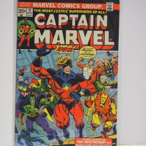 Captain Marvel #31 (1974) Very fine . Thanos Appearance !