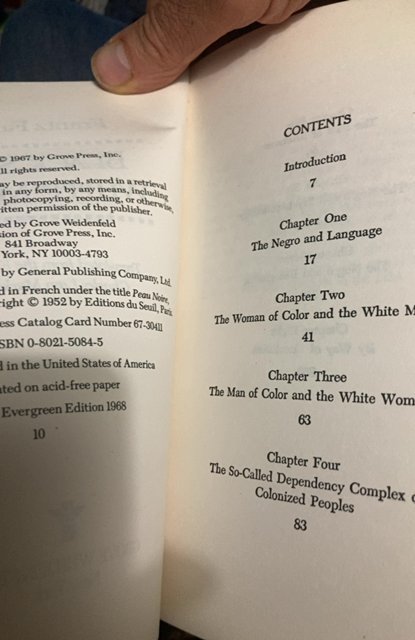 Black skin white masks, FRANTZ, 232p,1967
