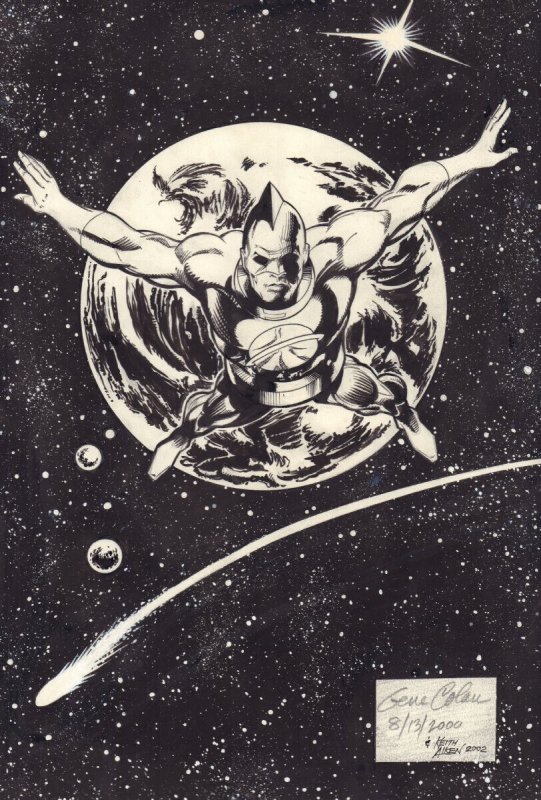 Captain Mar-Vell Commission - 2000 Signed art by Gene Colan