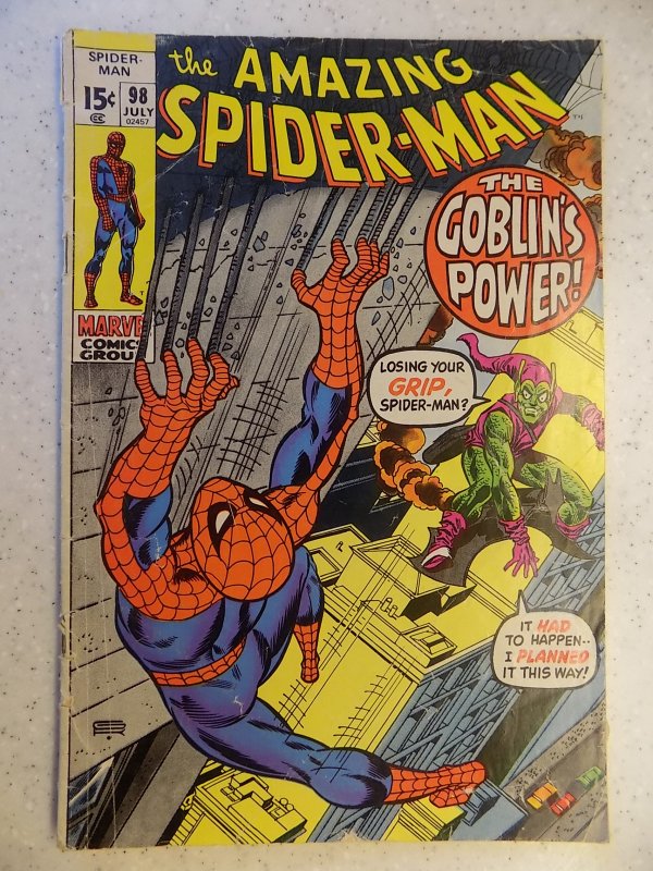 AMAZING SPIDER-MAN # 98 MARVEL ACTION ADVENTURE LAST DRUG ISSUE GOBLIN 