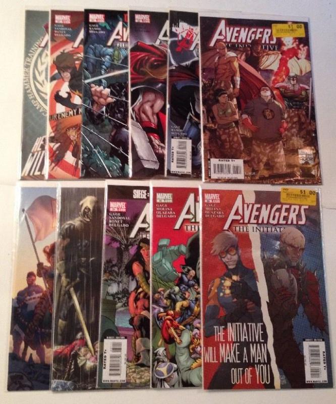 Avengers Initiative 13 21 22 24 27-31 33 35 11 Book VF-NM Lot Set Run Gage