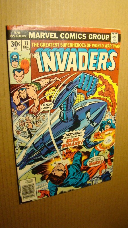 INVADERS 11 *SOLID COPY* CAPTAIN AMERICA VS THE BLUE BULLET ORIGIN SPITFIRE 1976