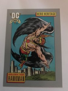 GA HAWKMAN #10 card : 1992 DC Universe Series 1, NM/M, Impel,  Joe Kubert art