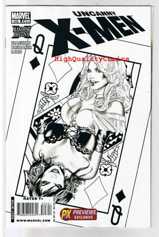 UNCANNY X-MEN #503, SDCC, NM, Ed Brubaker, Sketch Variant, 2008, more in store