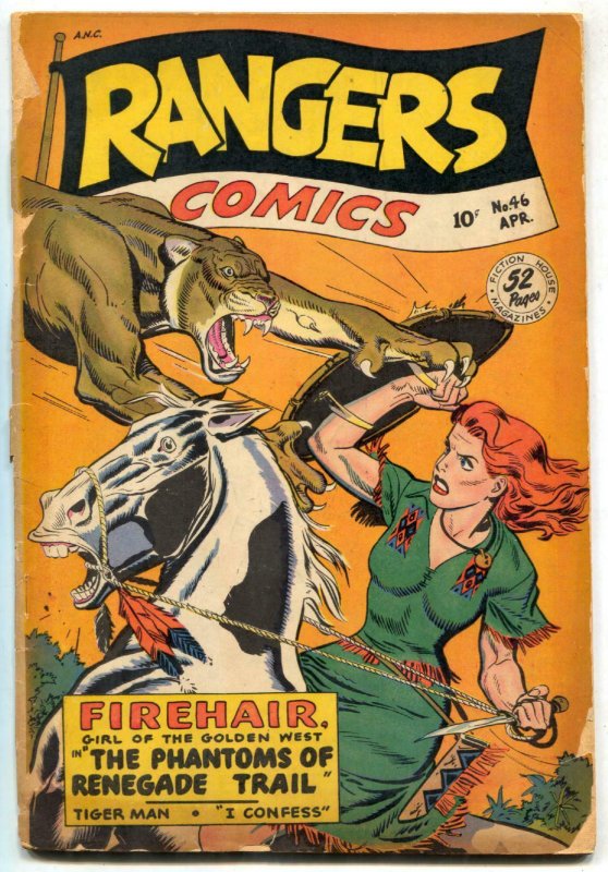 Rangers Comics #46 1948- Firehair- Tigerman- reading copy