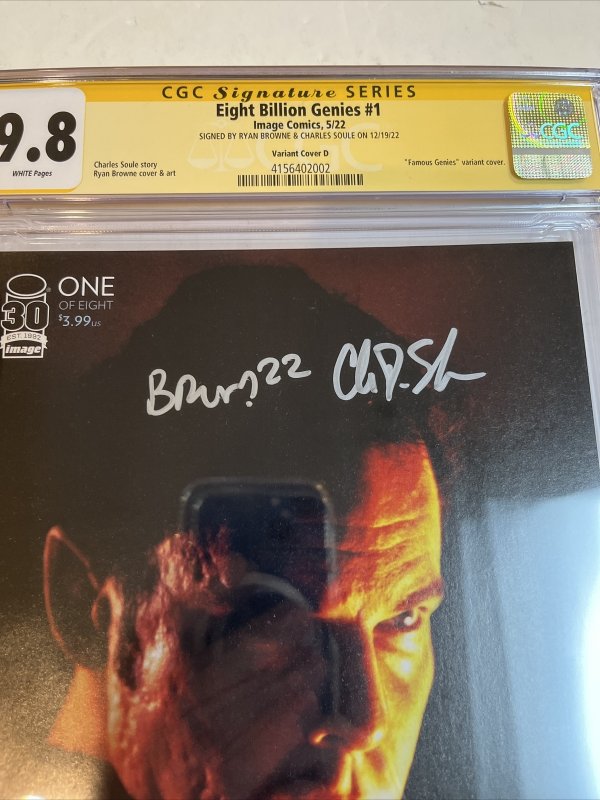 Eight Billion Genies (2022) # 1 (CGC 9.8 SS) Signed Browne Soule | 1:10 Cover D