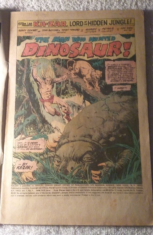 Ka-Zar #9 (1975)