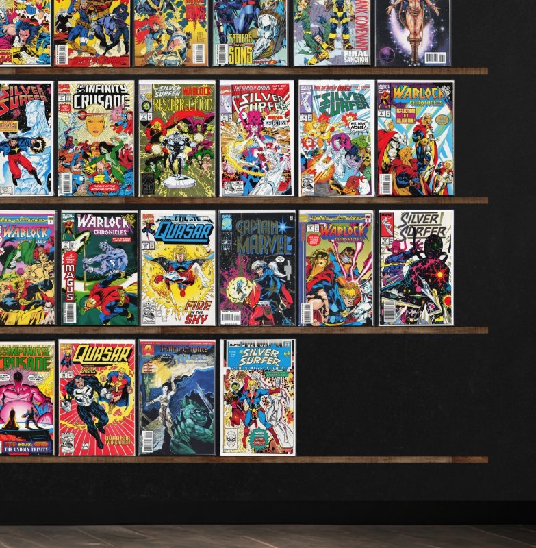 Huge Lot 150+ Comics with Cable, Silver Surfer, Quasar & More!