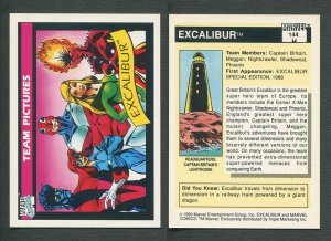 1990 Marvel Comics Card  #144 ( Excalibur )  MINT