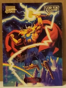 1994 Marvel Masterpieces Gold Foil Signature Series #124 Thor/Hilderbrandt