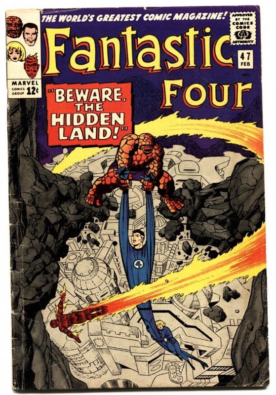 FANTASTIC FOUR #47 1966-MARVEL COMICS-JACK KIRBY-INHUMANS-FN-