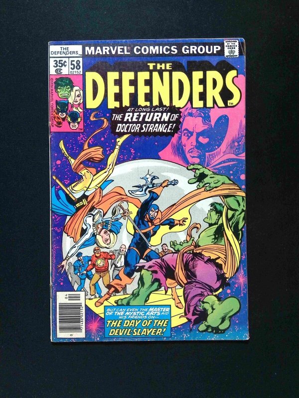 Defenders #58  MARVEL Comics 1978 FN- NEWSSTAND