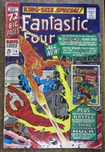 FANTASTIC FOUR ANNUAL #4 (Marvel, 1966) VG- Stan Lee/Jack Kirby Original Torch