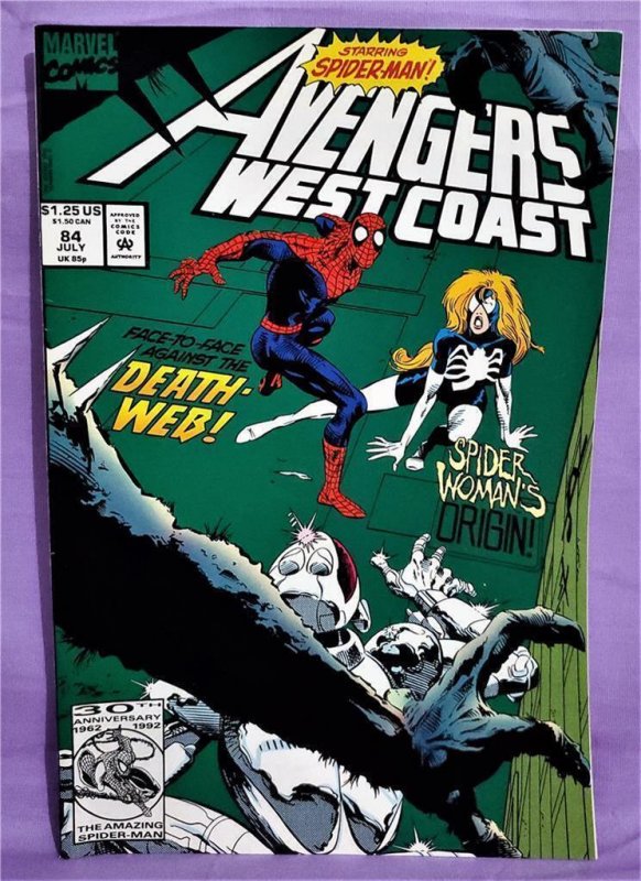 AVENGERS WEST COAST #82 - 88 Annual #7 Spider-Woman Origin (Marvel 1992)