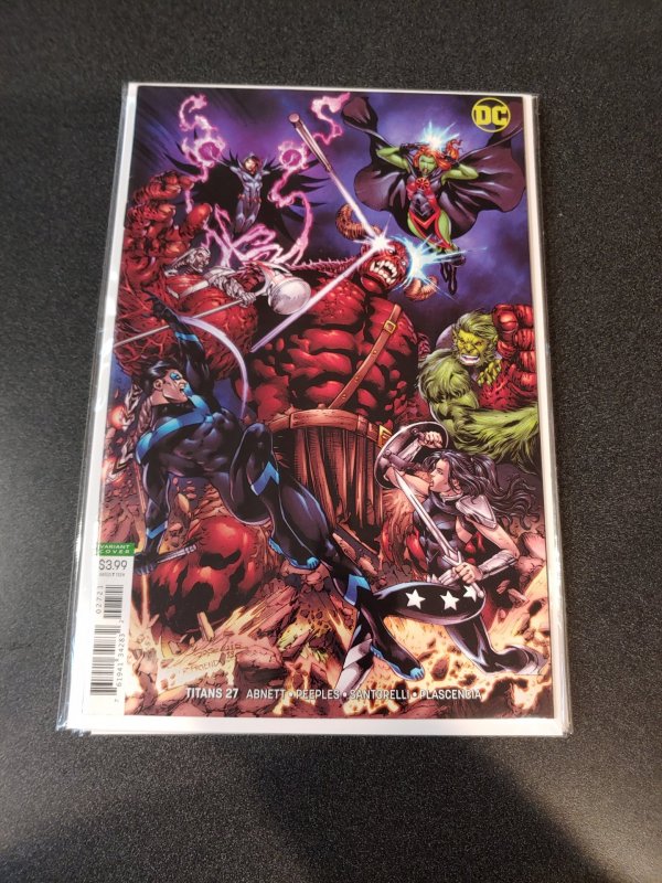 Titans #27 By Abnett Raven Steel Beast Boy Logo Free Variant Cover B NM/M 2018