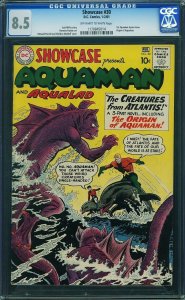 Showcase 30 CGC 8.5 Aquaman Tryout Issue  ow/w pages!