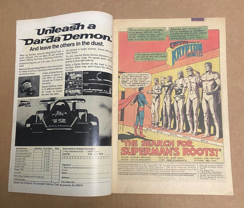 Superman, Krypton Chronicles #1 ( 2.0 GD ) Curt Swan Art / September  1981