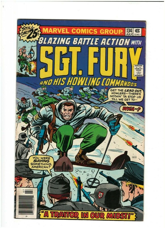 Sgt. Fury and His Howling Commandos #134 VG/FN 5.0 Marvel Comics 1976 vs. Nazi's 71486024514