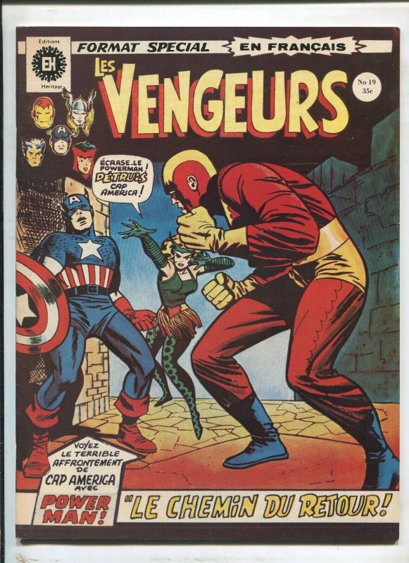 THE AVENGERS #19 THE RETURN! (7.5) 1973 FRENCH COMIC* WIDE FORMAT