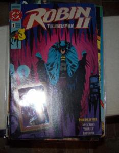 Robin II #1 (Dec 1991, DC) jokers wil\d  robin hologram card on cover