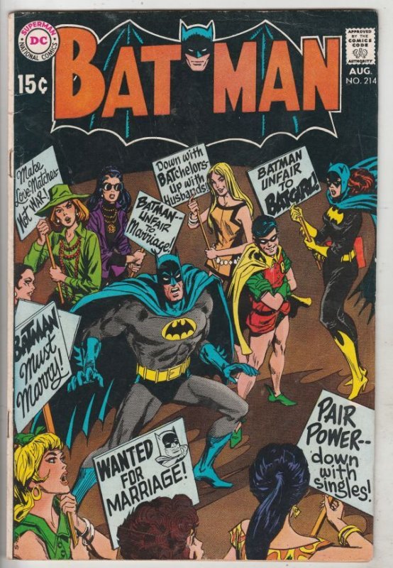 Batman #214 (Aug-69) FN+ Mid-High-Grade Batman