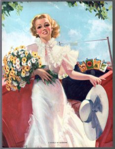 MAG: World Of Sunshine-Bradshaw Crandell-Pin-Up Girl Print 1930's-ad variant-VF