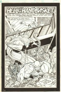 Vengeance of Vampirella #24 p.1 - 'Hell in a Handbasket' - 1996 by Ed McGuinness