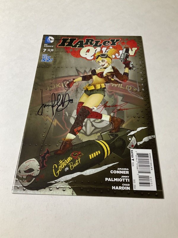 Harley Quinn 7 Variant Nm Signed Amanda Conner Jimmy Palmiotti Chad Hardin DC