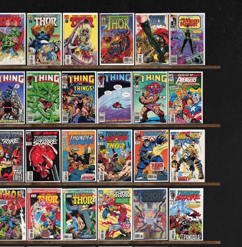 Huge Lot 140+ Comics with The Mighty Thor, Thunderstrike, The Thing & More!