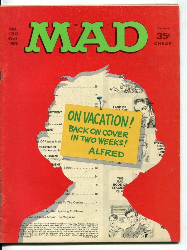 Mad-Magazine-#130-1969-Mort Drucker-Don Martin-David Berg-Norman Mingo