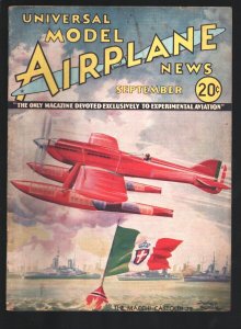 Model Airplane News 9/1934-Macchi-Castoldi 72 Kotula cover art-Military Aircr...