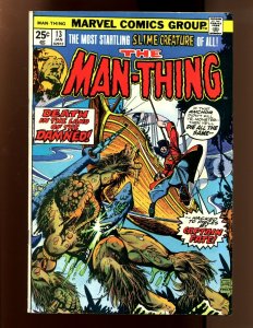 MAN-THING #13 - DEATH IN THE LAND OF THE DAMNED! (7.0) 1975