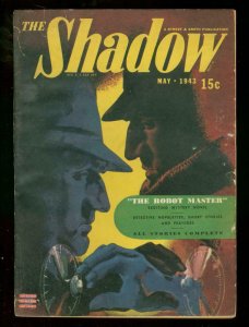 SHADOW MAY 1943- THE ROBOT MASTER FREDRIC BROWN PULP VG+