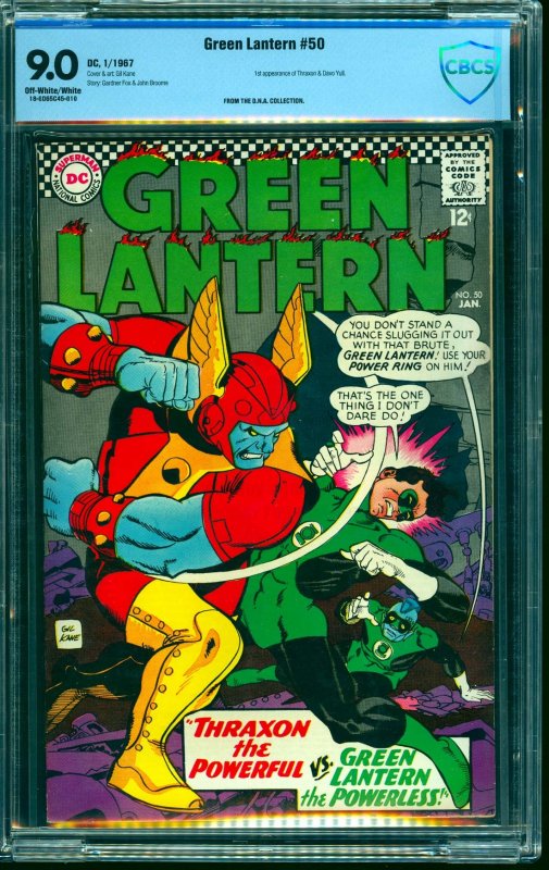 Green Lantern #50 CBCS VF/NM 9.0 Off White to White DC Comics