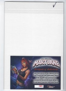 Amazing Mary Jane #1 (2019) Shannon Maer LIMITED VIRGIN Variant w/ COA NM